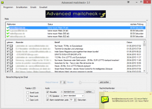 Advanced mailcheck+, die Alternative zum Web.de mailcheck und Gmx mailcheck