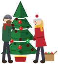 Christmas tree with presents